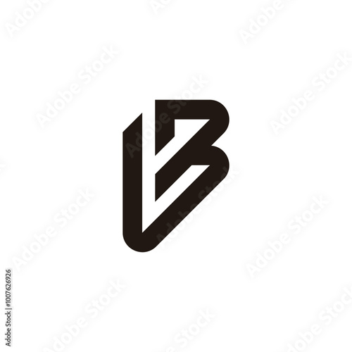 letters l t b abstract lines geometric logo vector