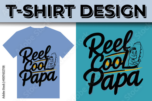 Fishing creative t-shirt emblem typography illustration design  template 