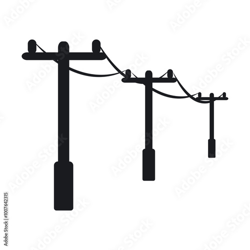 Power Pole Logo Vector Template Icon