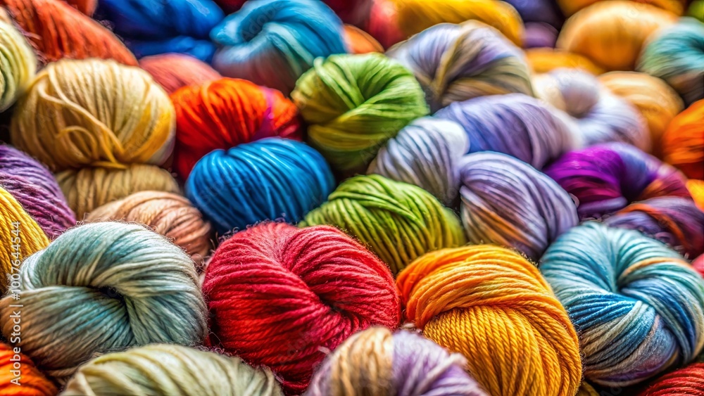 A vibrant tapestry of colorful yarn balls, each a testament to the creative potential of thread and fiber. A vibrant tapestry of colorful yarn balls, each a testament to the creative potential of thread and fiber.