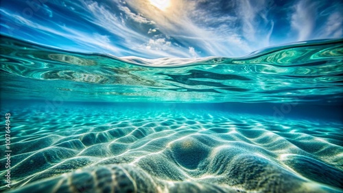 A Glimpse Beneath the Surface, Where Sunlight Dances on the Ocean Floor and Tranquility Reigns photo