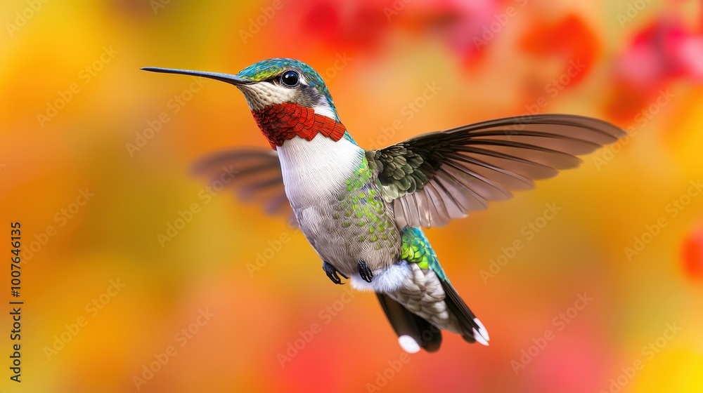 Hummingbird in Flight with Colorful Background Nature Photography Hummingbird in Flight with Colorful Background Nature Photography