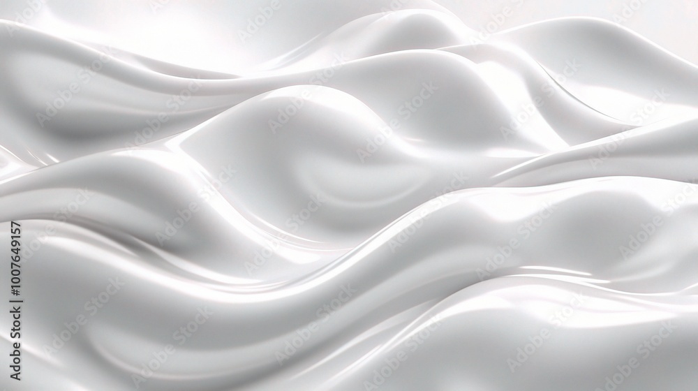 Soft White Fabric Waves for Background or Texture Soft White Fabric Waves for Background or Texture