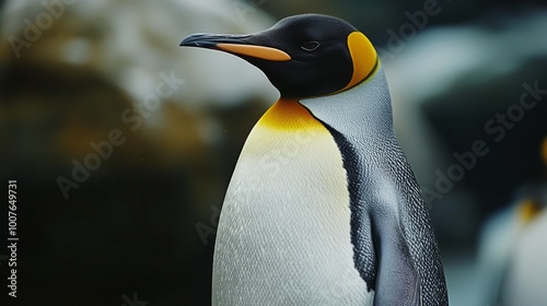 King or emperor Penguin close-up portrait