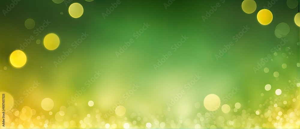 Obraz premium Abstract Green and Gold Bokeh Background
