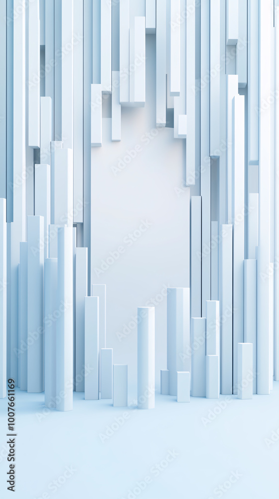 Obraz premium Abstract 3D Scene of Financial Crisis Impact