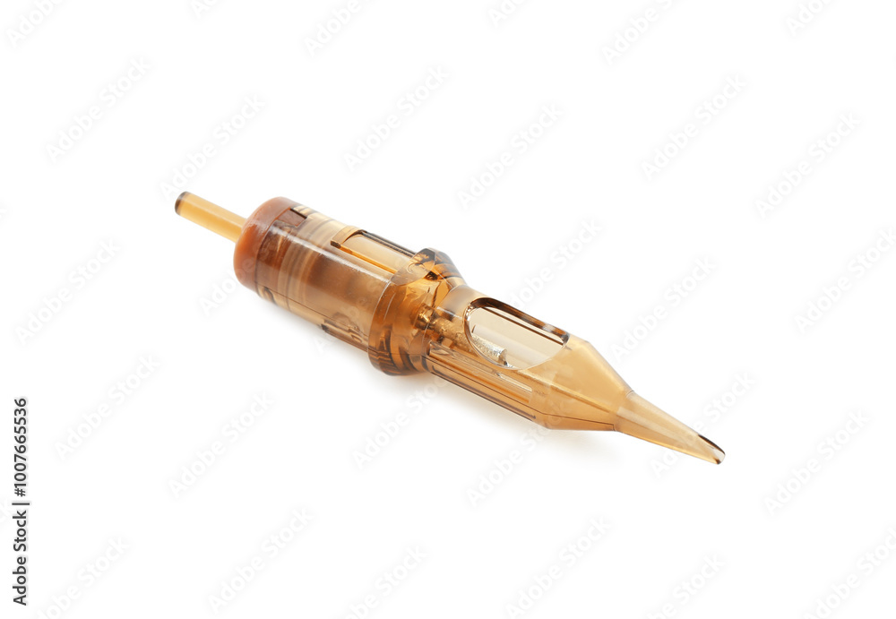 Naklejka premium Disposable cartridge system for permanent makeup isolated on white
