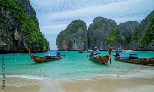 Beautiful beach with white sand and turquoise water in Palawan, Philippines