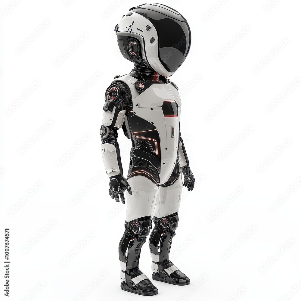 A kid in a robot costume, Halloween outfit, metallic body suit and helmet, futuristic design, isolated on white background A kid in a robot costume, Halloween outfit, metallic body suit and helmet, futuristic design, isolated on white background