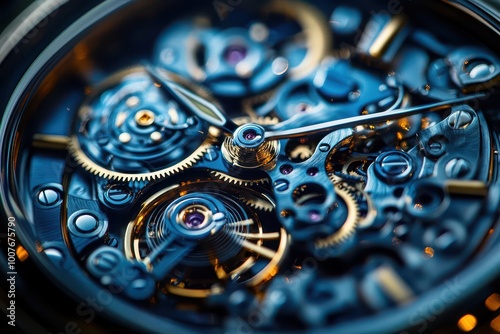 intricate closeup of mechanical gears whirring within a swiss watch showcasing polished metals and fine craftsmanship illuminated by soft highlights and shadows that enhance their complexity