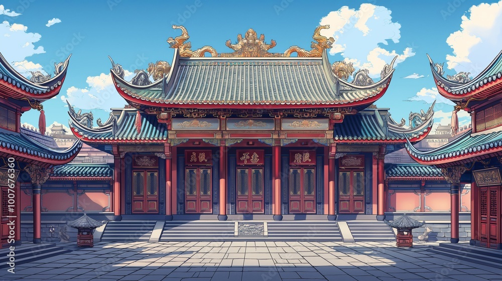 Obraz premium nice anime landscape for theme