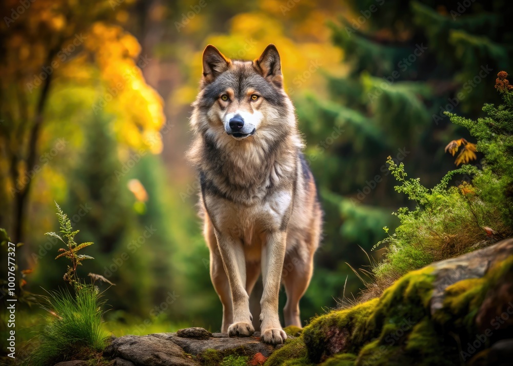 Obraz premium Majestic Wolf Backgrounds Featuring Stunning Natural Landscapes and Captivating Wilderness Scenes