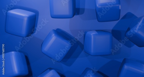 abstract illustration of blue square with blue background and shining. perfect for graphic resources and abstract background.