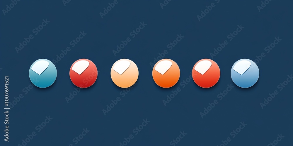 business symbols on dark blue background, varied colour sphere with copy space, can add company core values or KPI measurements, name tag for school poster business symbols on dark blue background, varied colour sphere with copy space, can add company core values or KPI measurements, name tag for school poster
