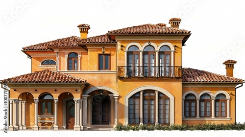 Arched Windows and Terracotta Roof: Defining Luxurious Mediterranean Style Villa