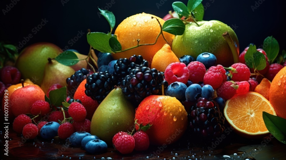 A Colorful Collection of Fresh Fruits A Colorful Collection of Fresh Fruits