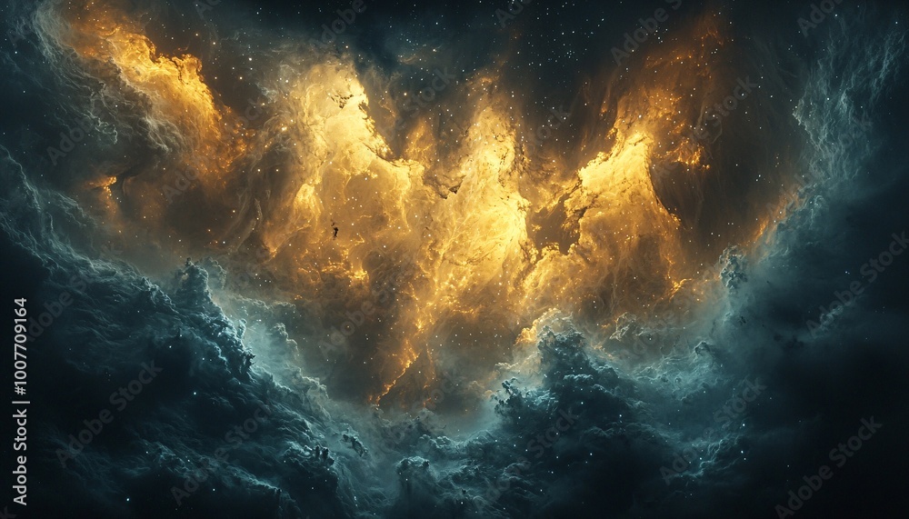 Celestial Symphony: Stunning Star-forming Gas Clouds in Dark Sky