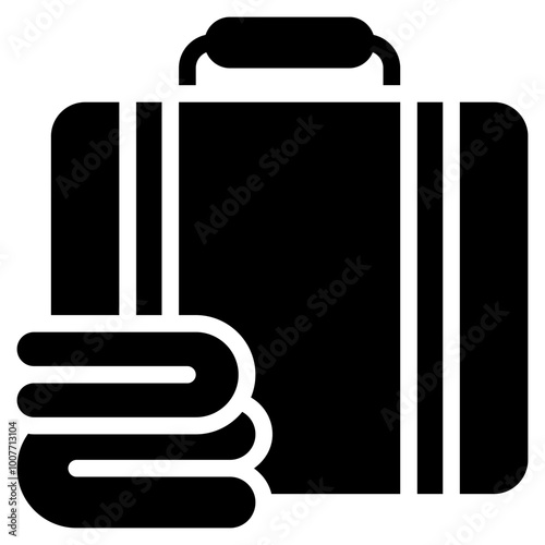 suitcase icon with glyph style. Suitable for website design, logo, app and UI. Based on the size of the icon in general, so it can be reduced.
