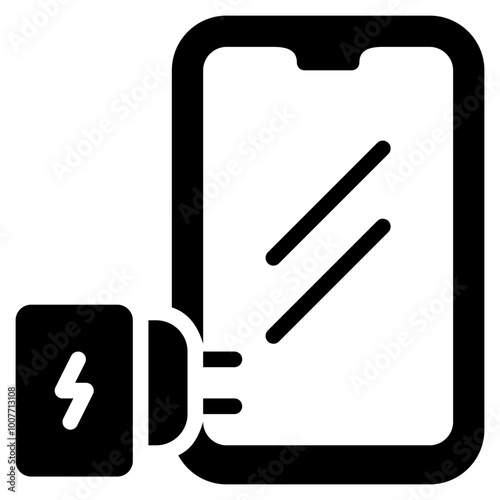 smartphone icon with glyph style. Suitable for website design, logo, app and UI. Based on the size of the icon in general, so it can be reduced.