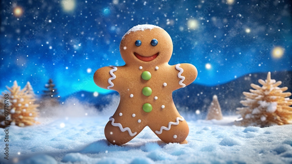 gingerbread man with christmas tree gingerbread man with christmas tree