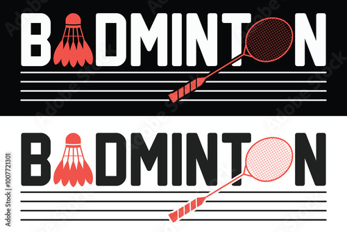 Badminton Typography, Badminton Vector, vector, Badminton Logo, Badminton Cork, Sports Logo