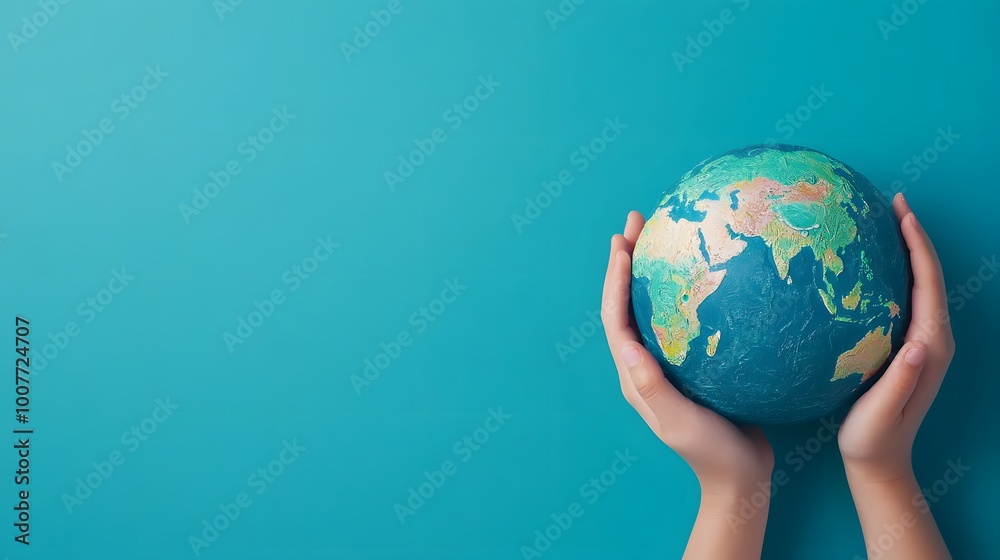 Hands Holding a Globe. Hands Holding a Globe.