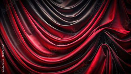 Elegant black and red velvet background with subtle sheen, exuding luxury and sophistication, perfect for high-end product showcases, branding, and advertising campaigns.