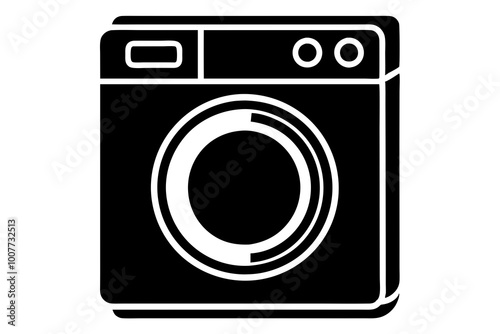 washing machine vector silhouette illustration