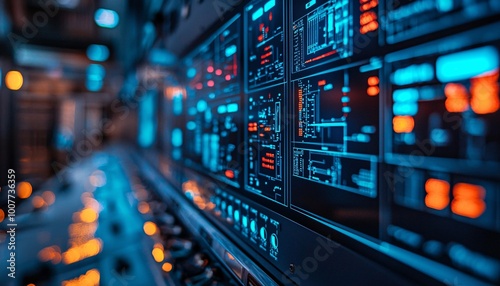 Wallpaper Mural Security Alert Monitoring in Government Facility Control Center - Close-up of Digital Display Panel with Building Layouts Torontodigital.ca