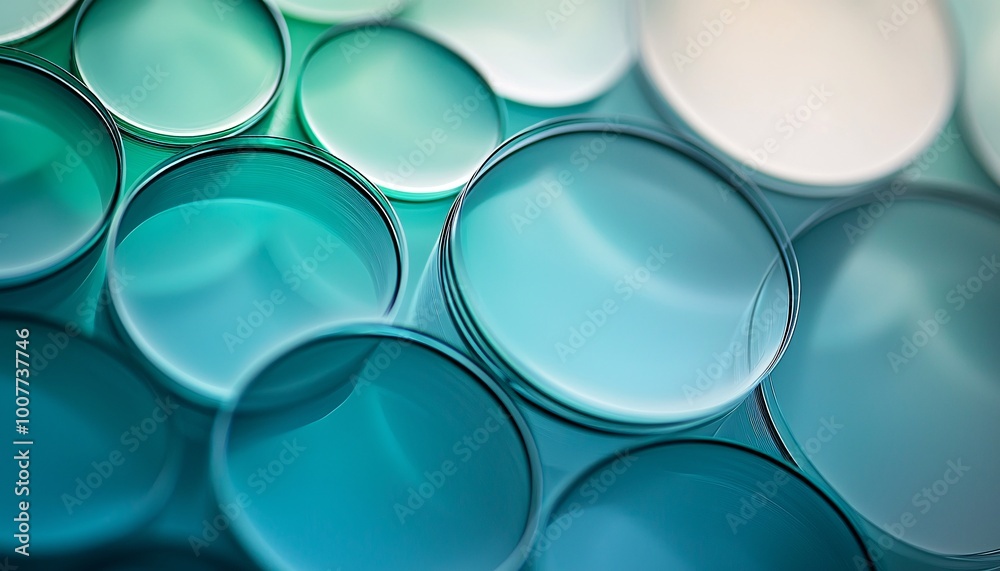 Serene Geometry - Soft-focus Translucent Circles in Blue and Green Abstract Composition Serene Geometry - Soft-focus Translucent Circles in Blue and Green Abstract Composition