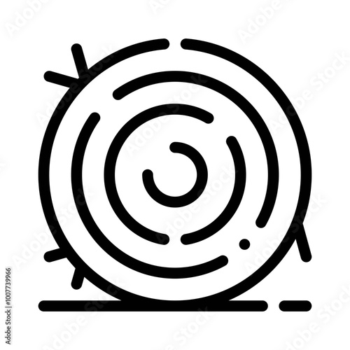 Hay Bales line icon