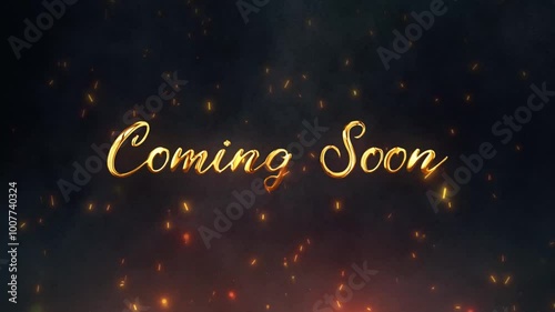 Golden Cinematic Coming Soon Title Animation