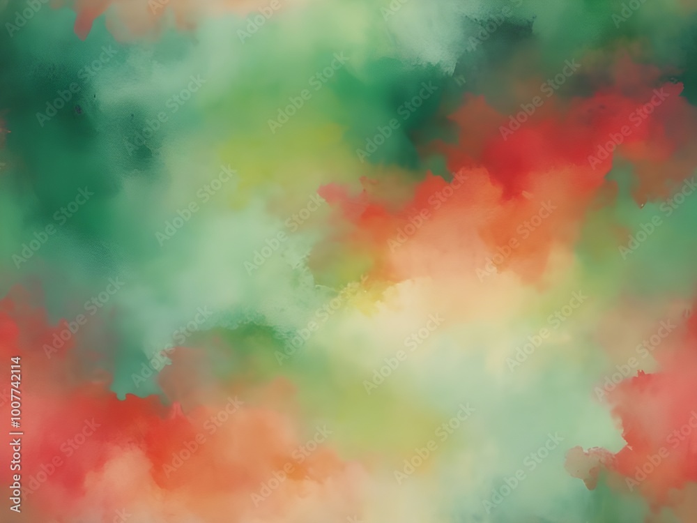 abstract Impressionist Green and Red Ombre Background illustration abstract Impressionist Green and Red Ombre Background illustration