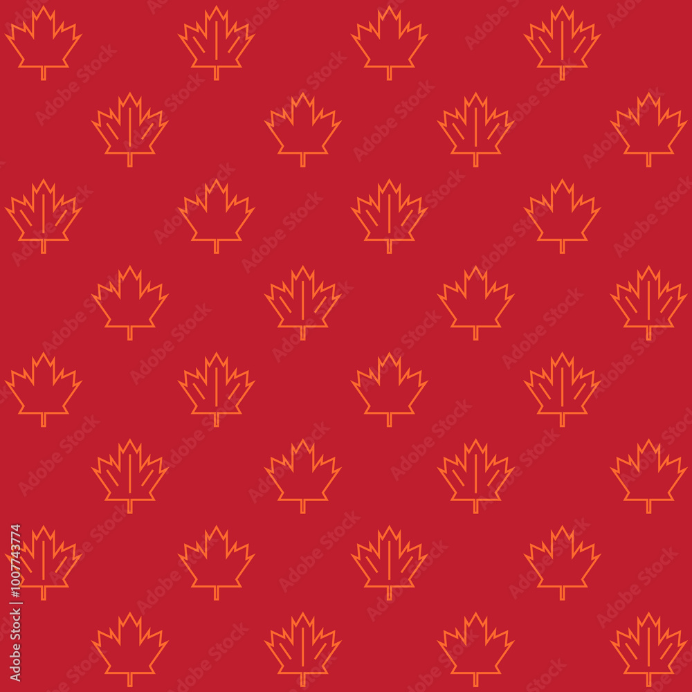 Maple Autumn Leaf Vector Seamless Pattern Maple Autumn Leaf Vector Seamless Pattern
