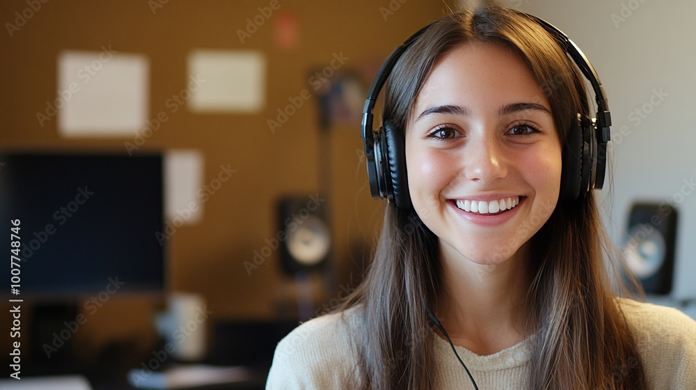 call center operator woman with headset call center operator woman with headset