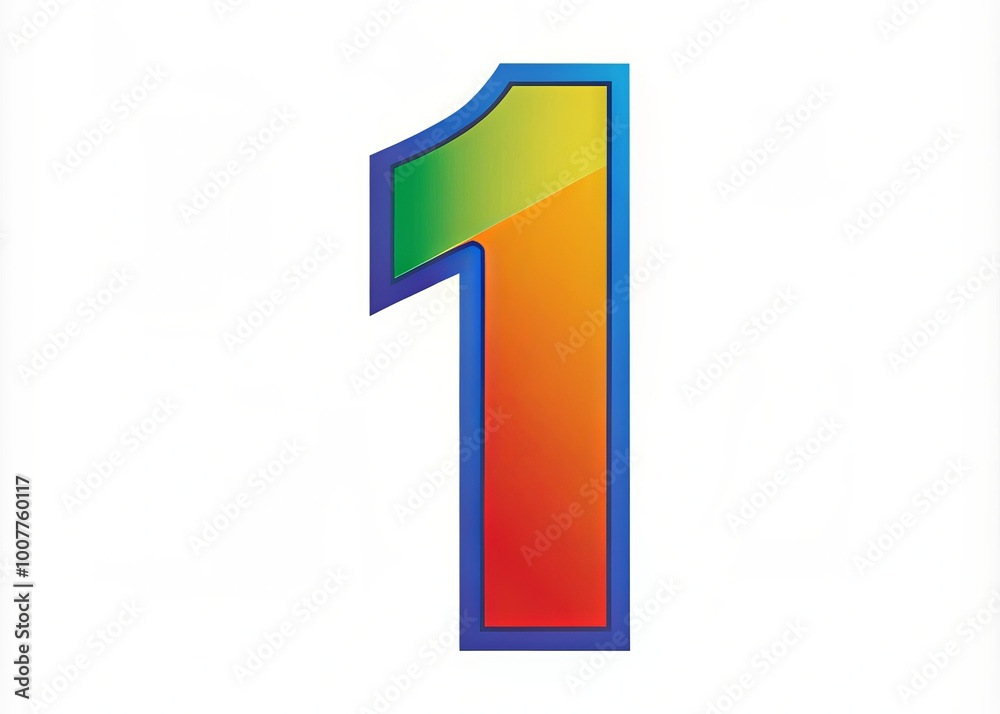A simple, modern logo featuring the number one in bold, bright colors, often used to represent first place A simple, modern logo featuring the number one in bold, bright colors, often used to represent first place