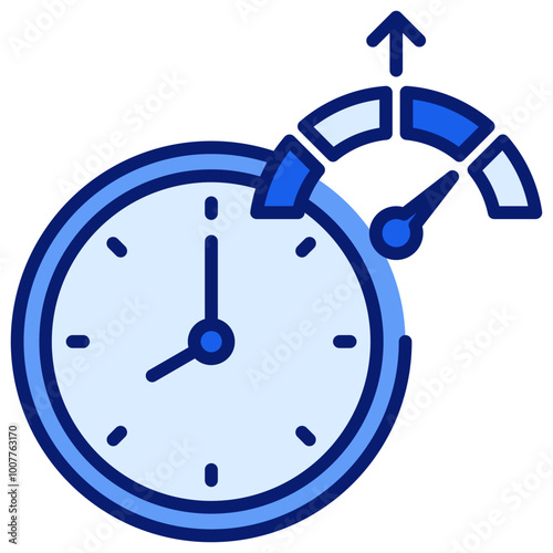 Uptime Icon Blue Color Icon