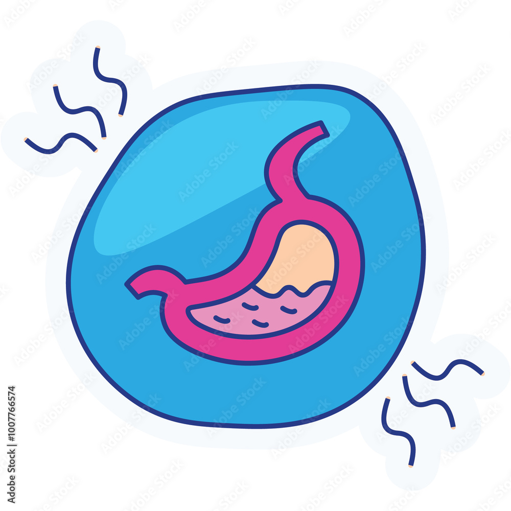 Obraz premium Stomach Sticker