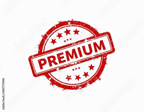 Red Grunge Premium Stamp 
