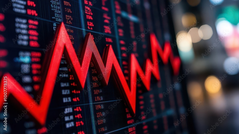 Bearish market trends with red arrows plunging downward, symbolizing financial loss and decline Bearish market trends with red arrows plunging downward, symbolizing financial loss and decline