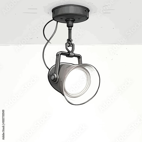 Industrial Ceiling Light Illustration 
