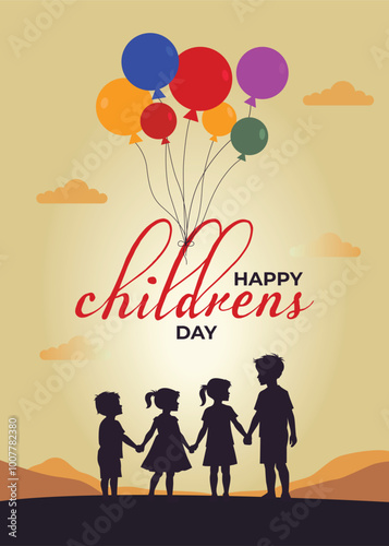 Happy Children's Day Vector Art