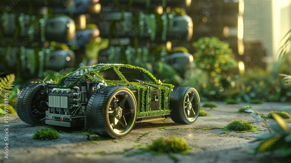 Green Energy Icons Featuring Electric Vehicle Battery Packs Green Energy Icons Featuring Electric Vehicle Battery Packs