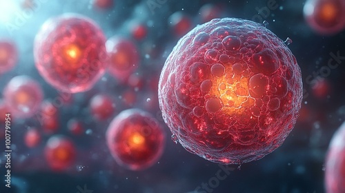 a A diagram showing the process of antibody production and secretion by plasma cells.