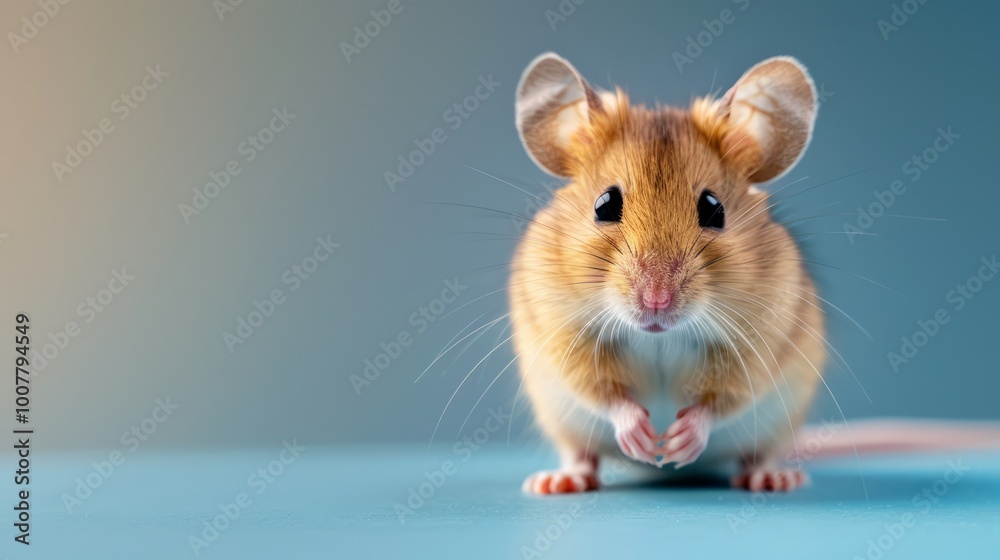 Cute Small Rodent with Shiny Fur and Tiny Ears Cute Small Rodent with Shiny Fur and Tiny Ears