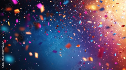 Wallpaper Mural Festive Celebration: Colorful Balloons and Confetti Torontodigital.ca