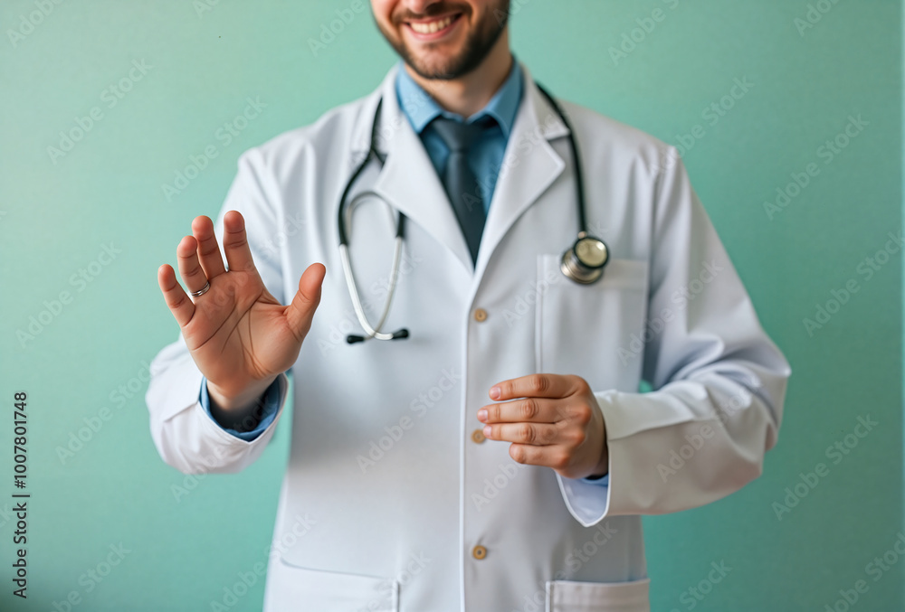 Male doctor. Created with AI. High quality upscale and postproduction. Male doctor. Created with AI. High quality upscale and postproduction.