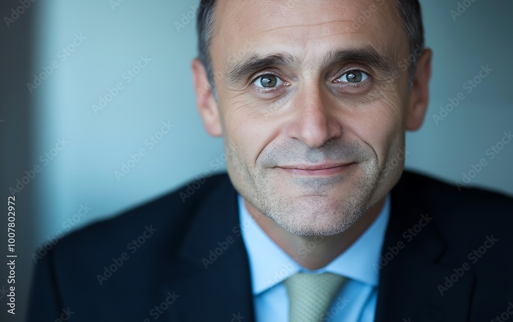 A confident business professional in a formal suit, smiling with a soft background, perfect for corporate imagery. A confident business professional in a formal suit, smiling with a soft background, perfect for corporate imagery.