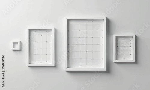 Blank White Calendar Frames