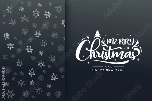christmas greeting card with christmas tree